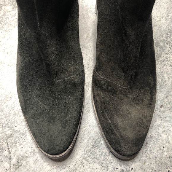rag & bone Gray Asphalt Wesley Suede Booties